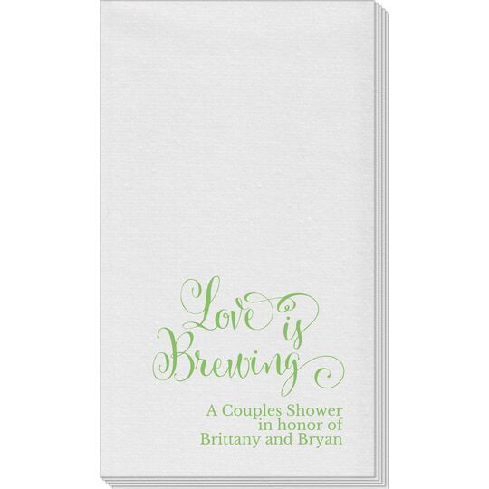 Love is Brewing Linen Like Guest Towels